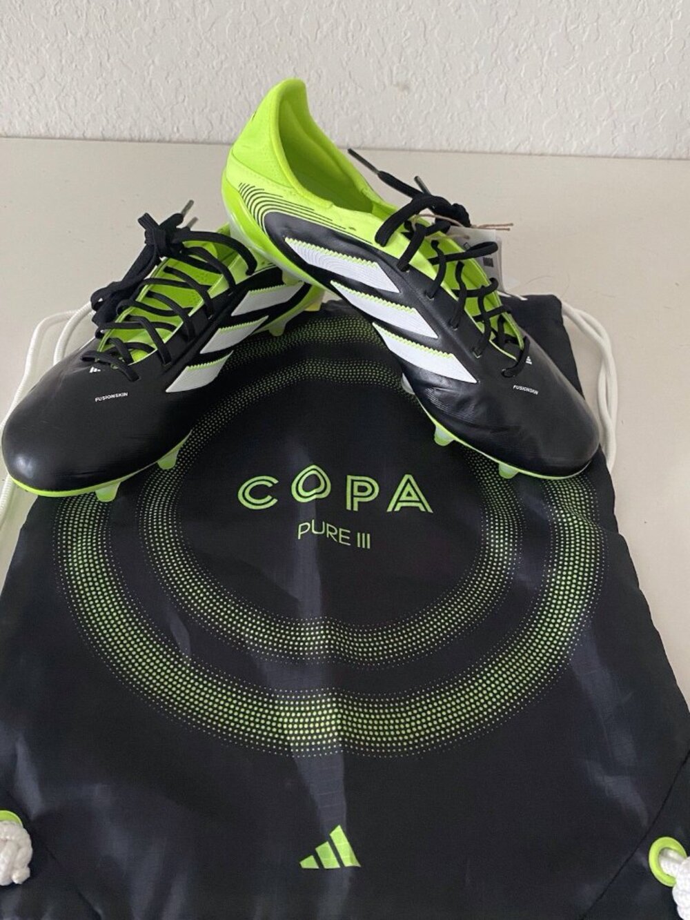 adidas Copa Pure 3 Elite Fg Core Black Cloud White Soccer Cleats JH6304 Men 6.5